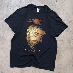 Fruit of the Loom Post Malone Twelve Carat Tour Graphic Tee 2022 Concert Black L